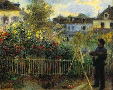 Pierre Renoir Monet Painting in his Garden China oil painting art